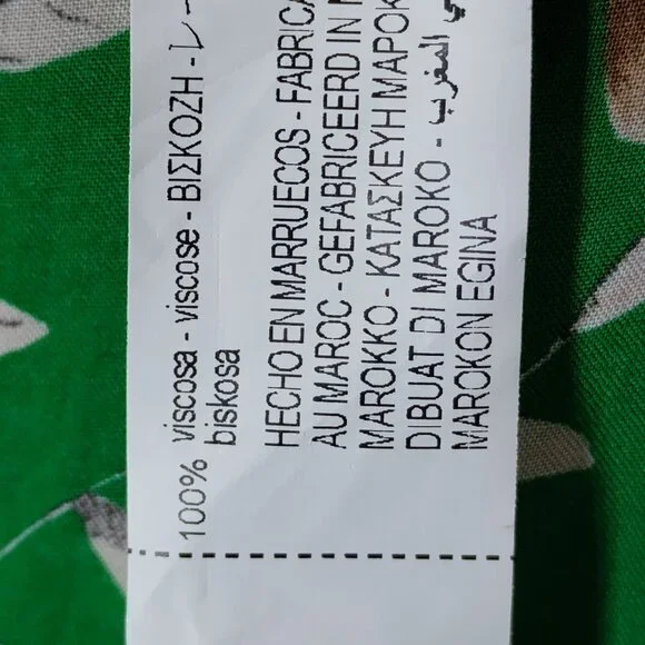 Zara Tiered Floral Green Dress Size Medium V Neck Short Sleeve Pullover - Picture 11 of 11